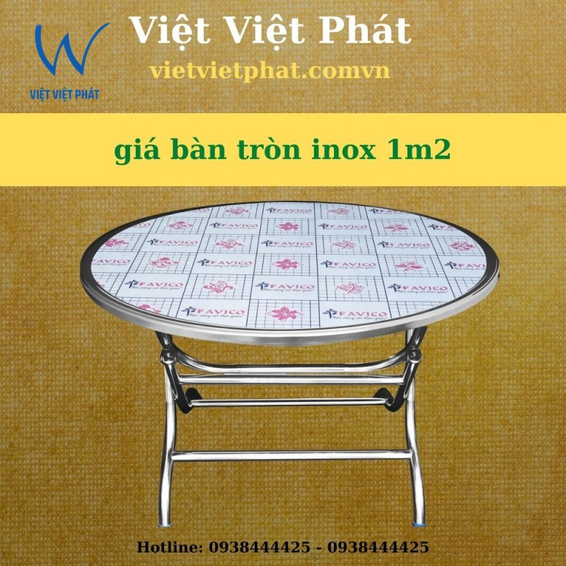 Giá bàn tròn inox 1m2 tại Việt Việt Phát - Yếu tố nào để định giá?